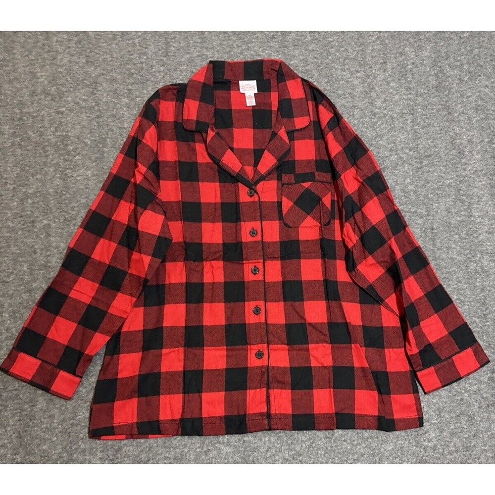 Wondershop Target Women's Sleepwear Long Sleeve Plaid Red Extra Large